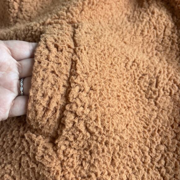 Urban Outfitters Willow Fleece Teddy Jacket Women's OrangeOversized Coat -Small - Picture 9 of 11